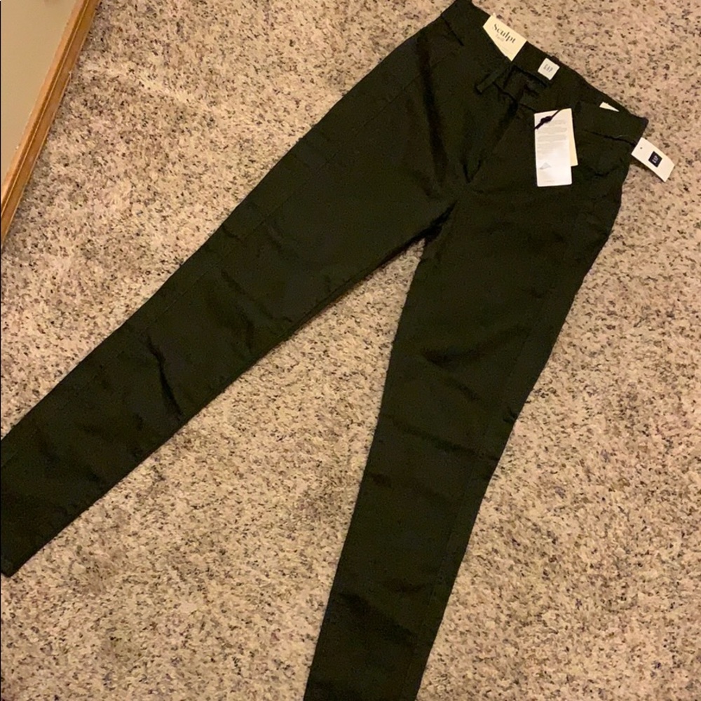 Olive color sculpt twill high rise leggings